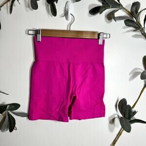 Zyia Hot Pink Ribbed Shorts LAST CALL